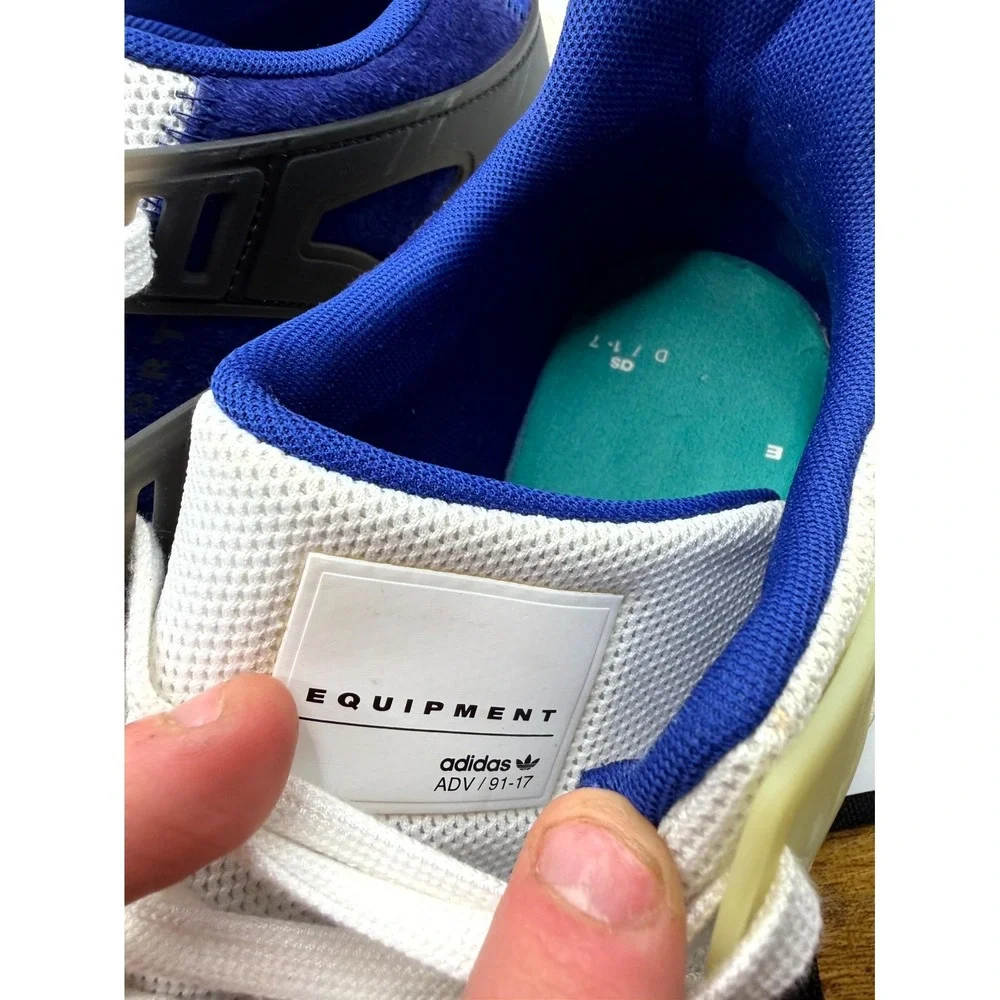Adidas EQT Support 93/17 Royal BZ0592‎ Mens 12 Sneaker White Primeknit Running